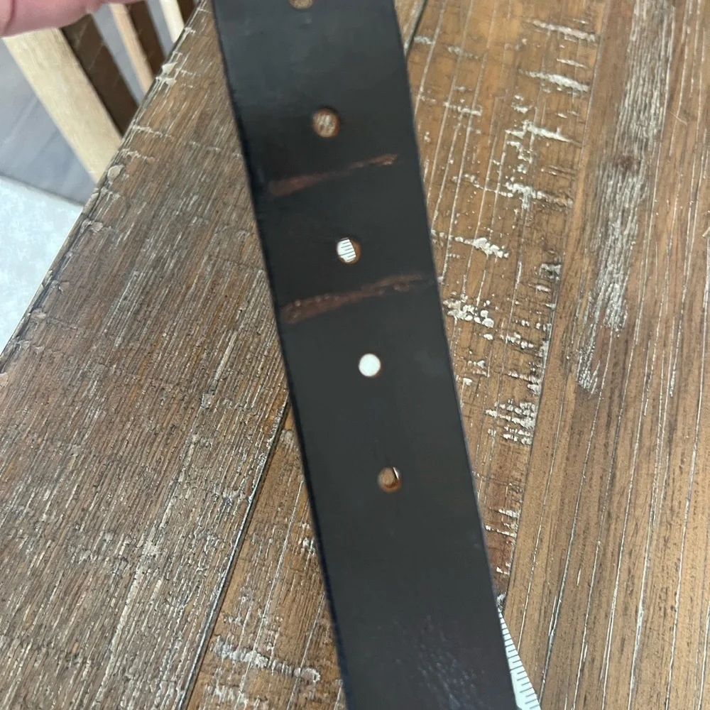 Timberland Reversible Leather Belt Black & Dark Brown Size 40